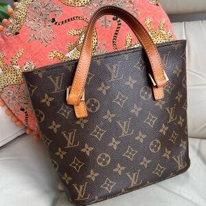 Rare ✨Louis Vuitton Brown Monogram Canvas Mini Tote with Tan Handles ✨